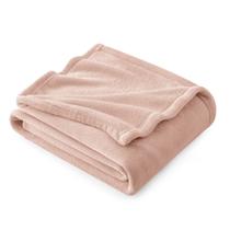 Manta Bedsure GentleSoft de Franela Rosa Empolvado 130x150 cm