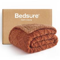 Manta Bedsure Gentlesoft Sherpa Fleece Talla Twin Naranja Manta Bedsure Gentlesoft Sherpa Fleece Talla Twin Naranja