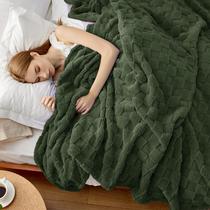 Manta Bedsure GentleSoft Size Queen de Franela y Felpa Bronce