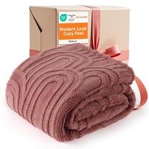 Manta Bedsure GentleSoft Twin para Cama en Color Rosa Polvoriento