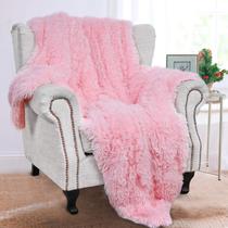 Manta BENRON Rosa Claro Soft Fuzzy Sherpa 127x152cm