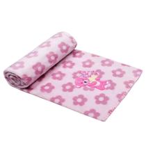Manta Berço Buettner Baby Estampada Microfibra Bordado Carinhosa 80cmx100m Rosa