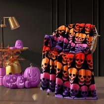 Manta Betsey Johnson Skull Ombre preta 150x180cm