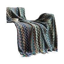 Manta Boêmia Com Franjas, Tricotada À Mão Em Acrílico, Macia E Confortável Para Verão, Ideal Para Manta Boêmia Com Franjas, Tricotada À Mão Em Acrílico, Macia E Confortável Para Verão, Ideal Para