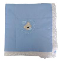 Manta Bordada De Fustão Acolchoada Ref. 1040 Tamanho 90Cm X 75Cm Variação Bordado Urso Tema:Coroa Manta Bordada De Fustão Acolchoada Ref. 1040 Tamanho 90Cm X 75Cm Variação Bordado Urso Tema:Coroa