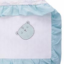 Manta Bordada Estampada Piquet com Babado - Papi Baby