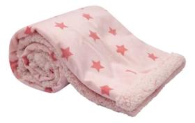 Manta Buba Dupla Face Estrelinhas Rosa