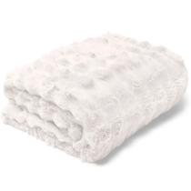 Manta Buettner Queen Microfibra 100% Poliéster Flannel Aspen 2,40mx2,60m Branco