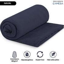 Manta Casal 180x220cm Microfibra Soft Macia Fleece Camesa