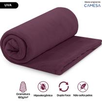 Manta Casal 180x220cm Microfibra Soft Macia Fleece Camesa
