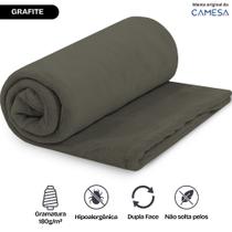 Manta Casal 180x220cm Microfibra Soft Macia Fleece Camesa