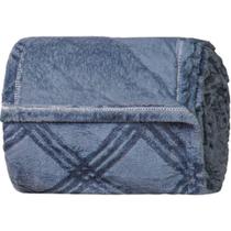 Manta Casal Brushed New Microfibra Flannel 100% Poliéster 180x230 Azul Cobalt