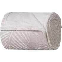 Manta Casal Brushed New Microfibra Flannel 100% Poliéster 180x230 Biscuit