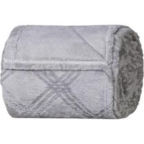 Manta Casal Brushed New Microfibra Flannel 100% Poliéster 180x230 Platina