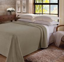 Manta Casal Cama Unicolor Jolitex 1,80 X 2,20m Bege Aveia