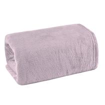 Manta casal flannel liso - lilás