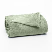 Manta casal flannel liso - verde 156414