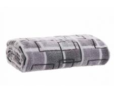 Manta Casal Flannel Sollievo com Relevo Piazza Cinza Jolitex