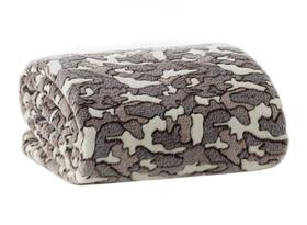 Manta Casal Flannel Toque Macio Sollievo Relevo Camuflagem Multicam Jolitex