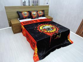 Manta Casal Fronha E Almofada Cobertor Fleece 4pç Várias Estampas