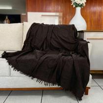 Manta Casal Lisa Fina Luxo Para Sofa e Cama Cobertor Decorativo 100% Algodao 155 x 220