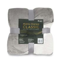 Manta Casal Microfibra Flannel Sherpa 2,20m X 1,80m Classic - APPEL