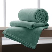 Manta Casal Microfibra Lisa Home Design Verde Claro