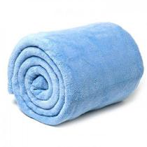 Manta Casal Padrão Soft Cobertor Microfibra Azul claro