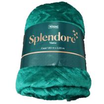 Manta Casal Quentinha Rozac Splendore 1,80 x 2,20 Lozango Esmeralda