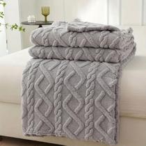 Manta Casal Sherpa Glamour Cobertor Microfibra Coberta Aveludado Macia Para Sofa 210 X 190