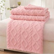 Manta Casal Sherpa Glamour Cobertor Microfibra Coberta Aveludado Macia Para Sofa 210 X 190