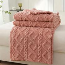Manta Casal Sherpa Glamour Cobertor Microfibra Coberta Aveludado Macia Para Sofa 210 X 190