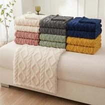 Manta Casal Sherpa Glamour Cobertor Microfibra Coberta Aveludado Macia Para Sofa 210 X 190
