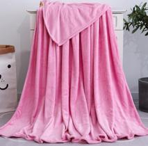 Manta casal soft aveludada premium rosa