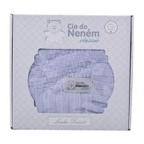 Manta cia do neném classic na caixa azul claro - Cia Classic - Tricot