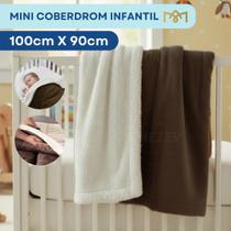 Manta Coberdrom Bebê Extra Macia Carneirinho 1,00x90cm Com Interior Sherpa Antialérgico Super Confortável Varias Cores Premium