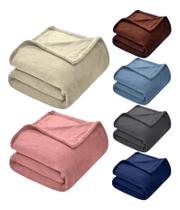 Manta Coberta Soft Casal Microfibra Antialé Sortidas Liso