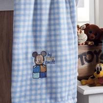 Manta Cobertor Antialérgico Jolitex Infantil Mickey Azul Bordada 90x110cm