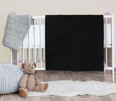 Manta cobertor bebe Confort microfibra 90 x 110 cm Preto - 100% poliéster