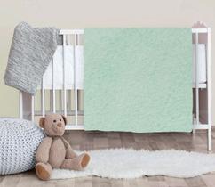 Manta cobertor bebe Confort microfibra Verde Claro 90 x 110 cm - 100% poliéster