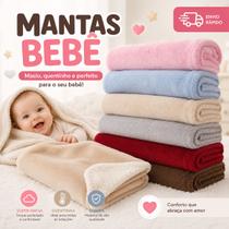 Manta Cobertor Bebe Infantil Microfibra Antialérgico Mantinha Coberto Soft Quentinha