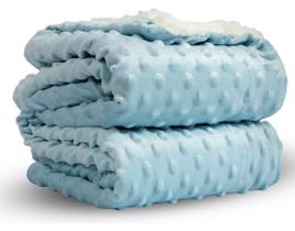 Manta Cobertor bebê Premium Popcorn Infantil Baby Azul
