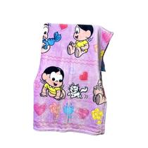 Manta/Cobertor Bebê Turma da Mônica Rosa