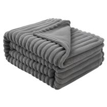 Manta Cobertor Canelada Casal Soft Riscada Aveludada 2,0x1,80 microfibra