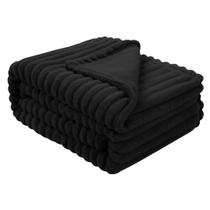 Manta Cobertor Canelada Casal Soft Riscada Aveludada 2,0x1,80 microfibra