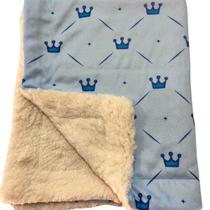 Manta Cobertor Coberta Edredom Mantinha Rescem Nascido Saida Maternidade Berço Quarto Menino Coroa Principe Azul Claro Manta Cobertor Coberta Edredom Mantinha Rescem Nascido Saida Maternidade Berço Quarto Menino Coroa Principe Azul Claro