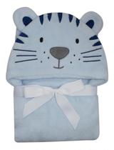 Manta Cobertor Com Capuz Camesa Tigre Azul