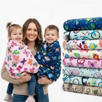 Manta Cobertor De Bebê Estampada Menina e Menino Cobertinha De Berço 90cm x 90cm Manta Cobertor De Bebê Estampada Menina e Menino Cobertinha De Berço 90cm x 90cm