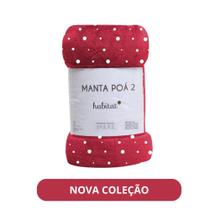 Manta Cobertor de Microfibra Manta Casal Antialérgico Estampado Poá Quentinho Habitat