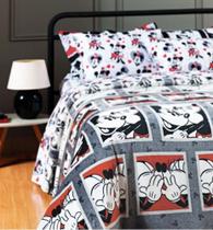 Manta Cobertor Estampada Mickey & Minnie - Linha Disney - Cama Solteiro/ Casal E Queen - ANDREZA ENXOVAIS